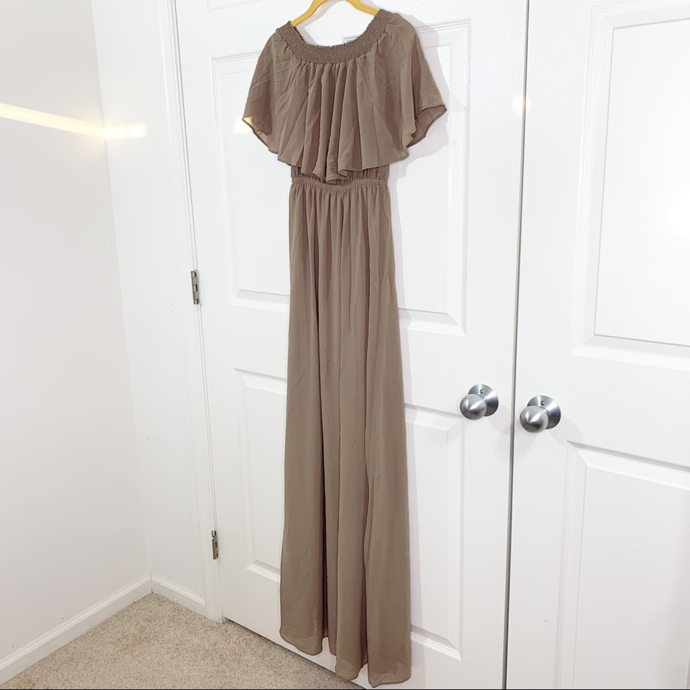 Show Me Your Mumu Hacienda Maxi Dress Dune Chiffon - Picture 2 of 9